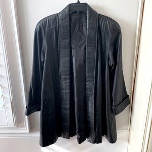 Jacqueline Ferrar vintage black leather jacket women’s large